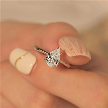 Meredith Pear 2ct Moissanite Ring