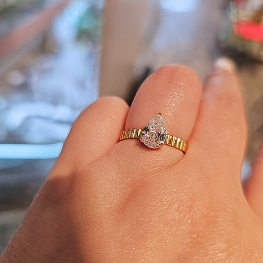 Teardrop Pear Cut Ring