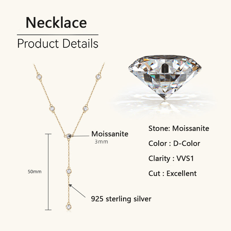 Bubble Gem Moissanite Necklace