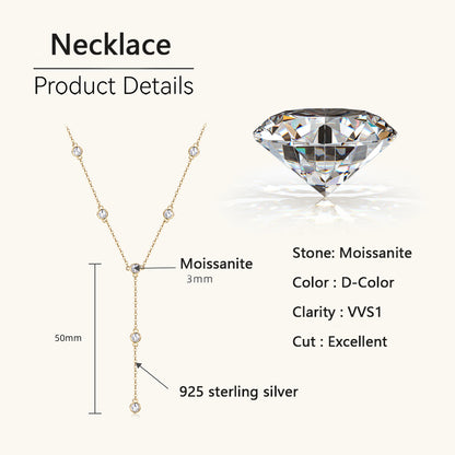 Bubble Gem Moissanite Necklace