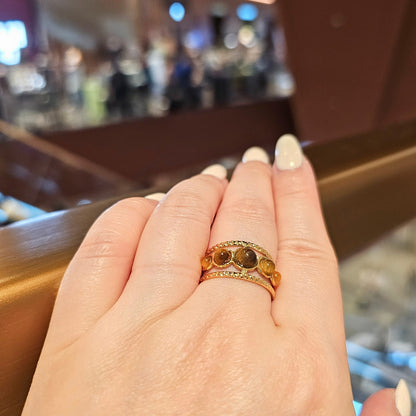 Twisted Rope Design Tiger eye Ring