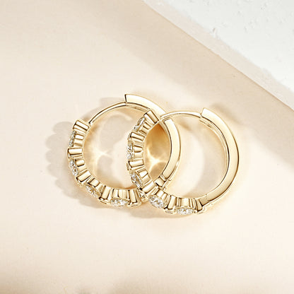 Lynn's Daily Moissanite Hoops Earrings