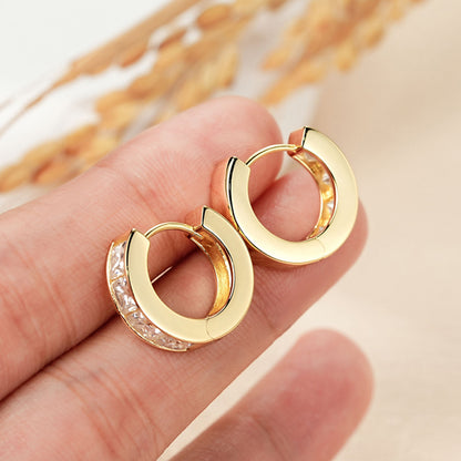 Lynn's Princess Moissanite Hoop Earrings