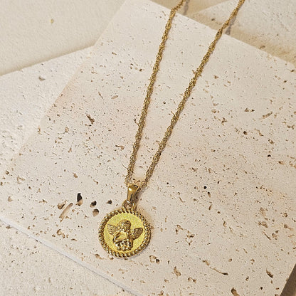 Cherub Charm with Angel Pendant Necklace