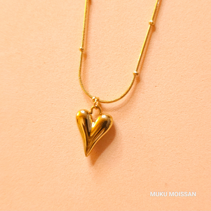 Heart Stud Earrings Pendant Necklace
