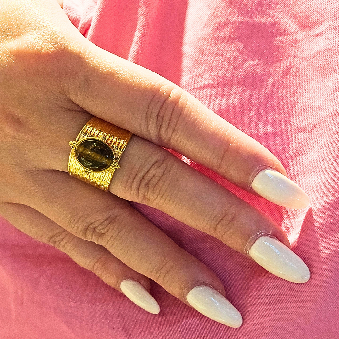 Tigerite Crown Ring