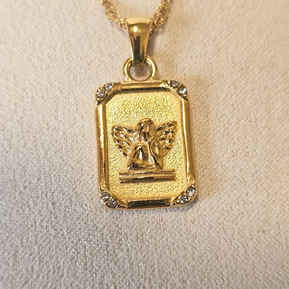 Cherub Charm with Angel Pendant Necklace