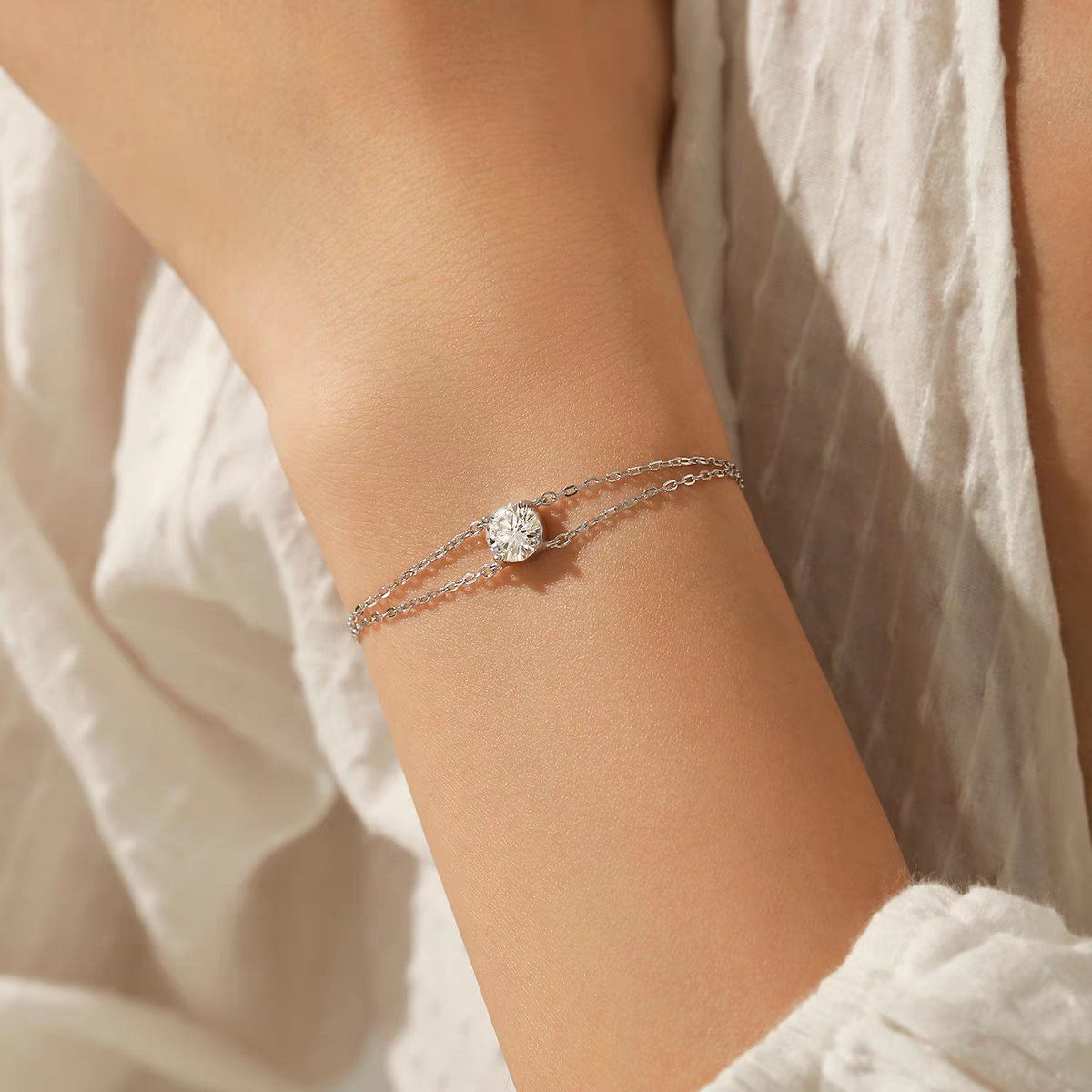 Simple Daily 925 1ct Moissanite Bracelet