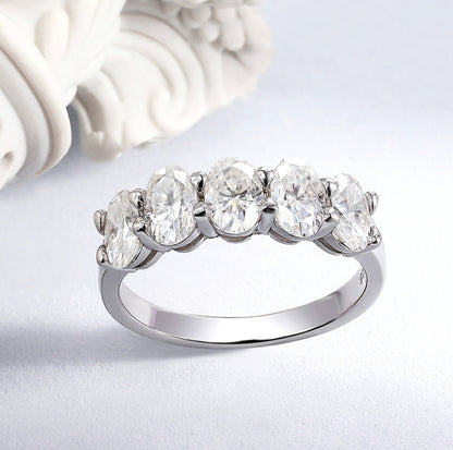 Marian Oval Moissanite Ring