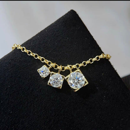 S925 0.9ct Moissanite necklace