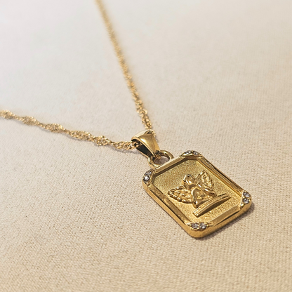Cherub Charm with Angel Pendant Necklace