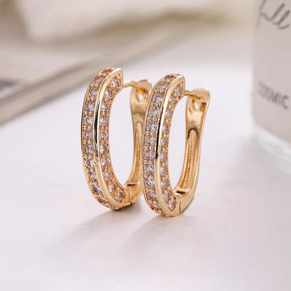 925 Huggie Moissanite Hoop Earrings