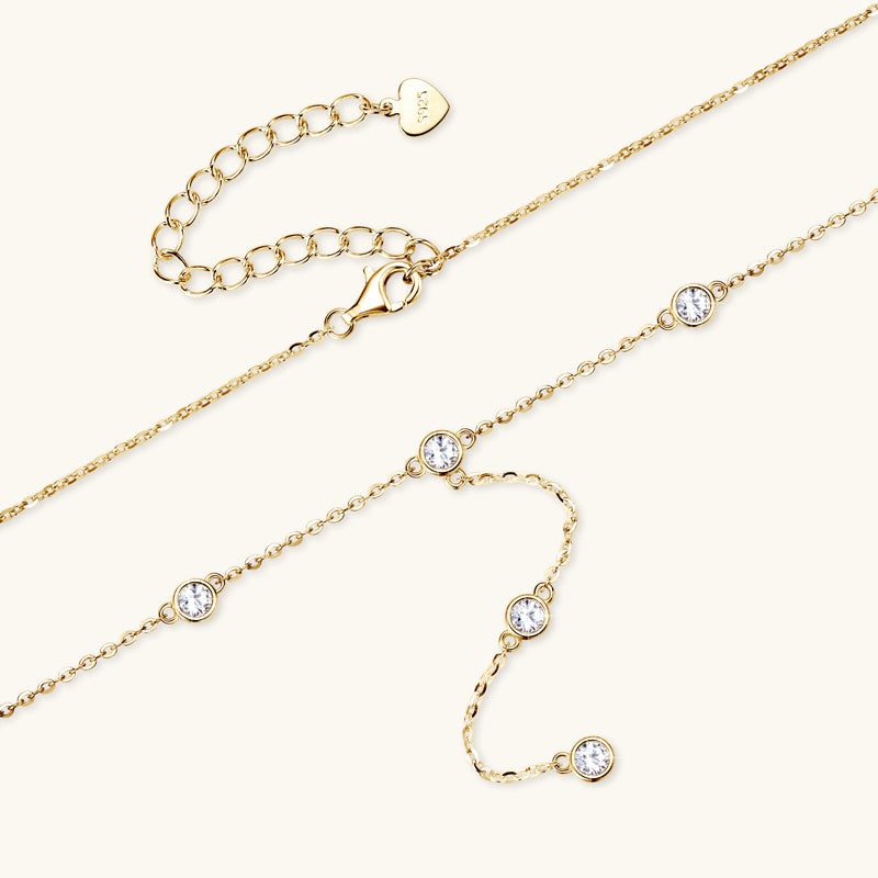 Bubble Gem Moissanite Necklace