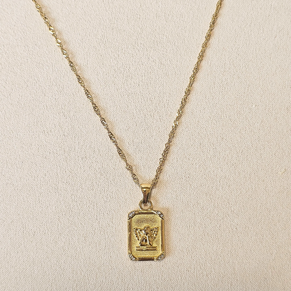 Cherub Charm with Angel Pendant Necklace
