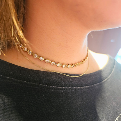 Bubble Bracelet Tennis Necklace
